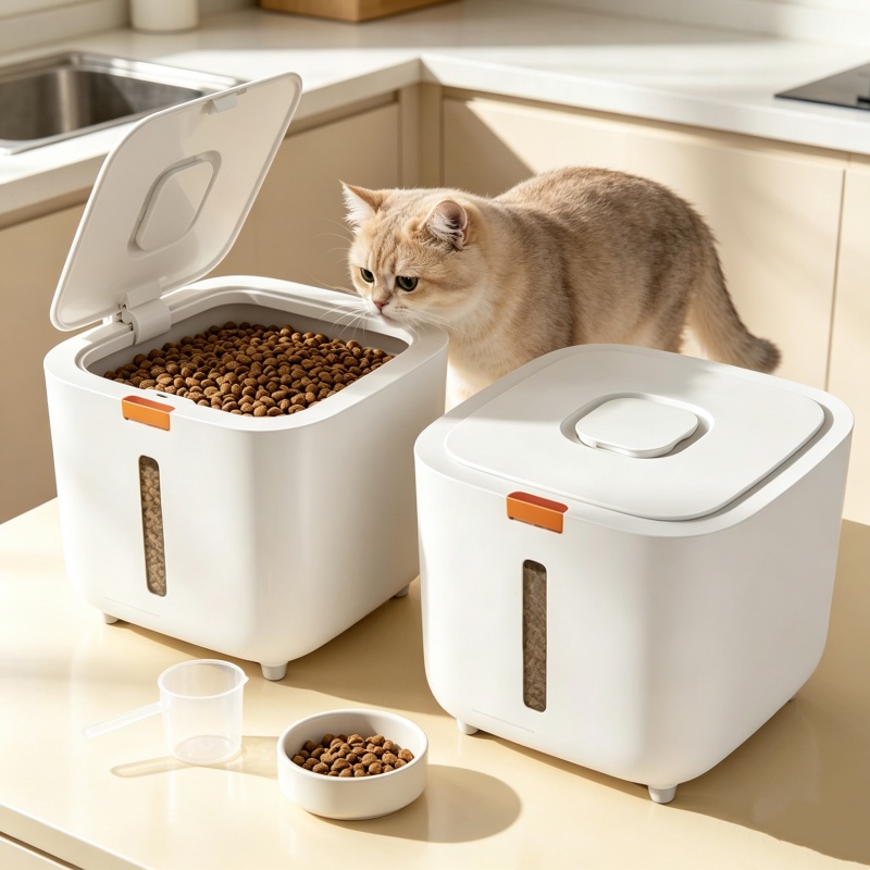 Food Storage With Dividers - Kotak Penyimpanan Makanan Hewan Peliharaan 5/7KG,