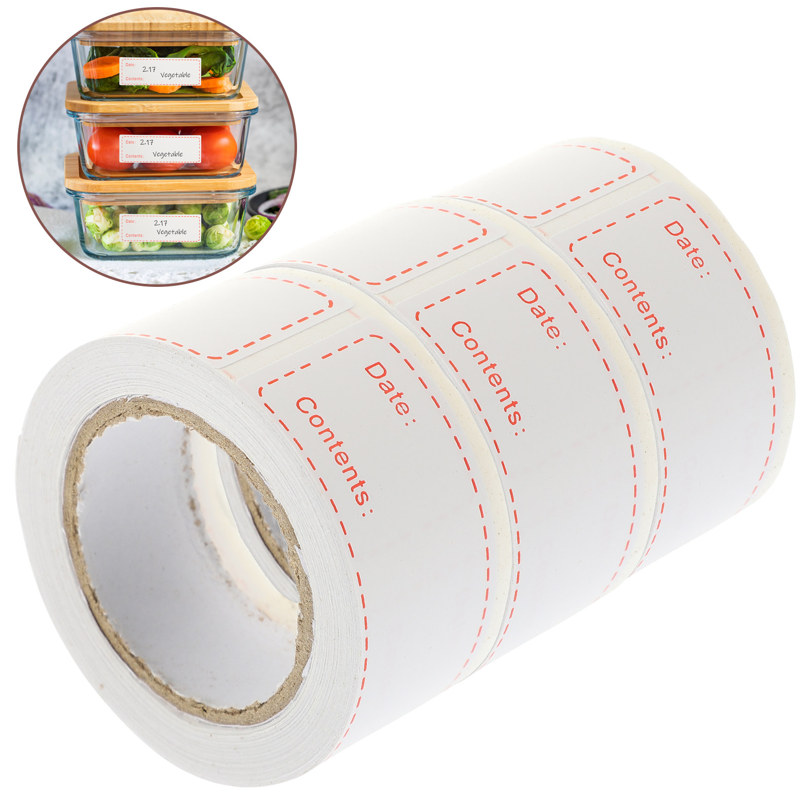 Food Storage Labels - 3 Gulung Stiker Label Makanan, Dapat