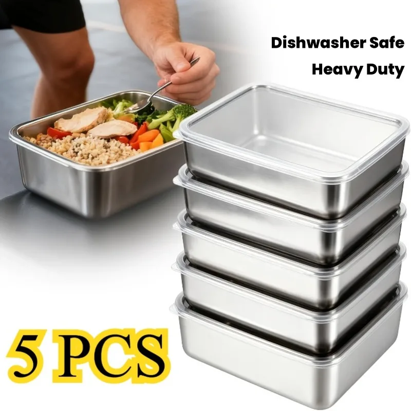 Food Storage Meals - 5 buah wadah makanan dari baja