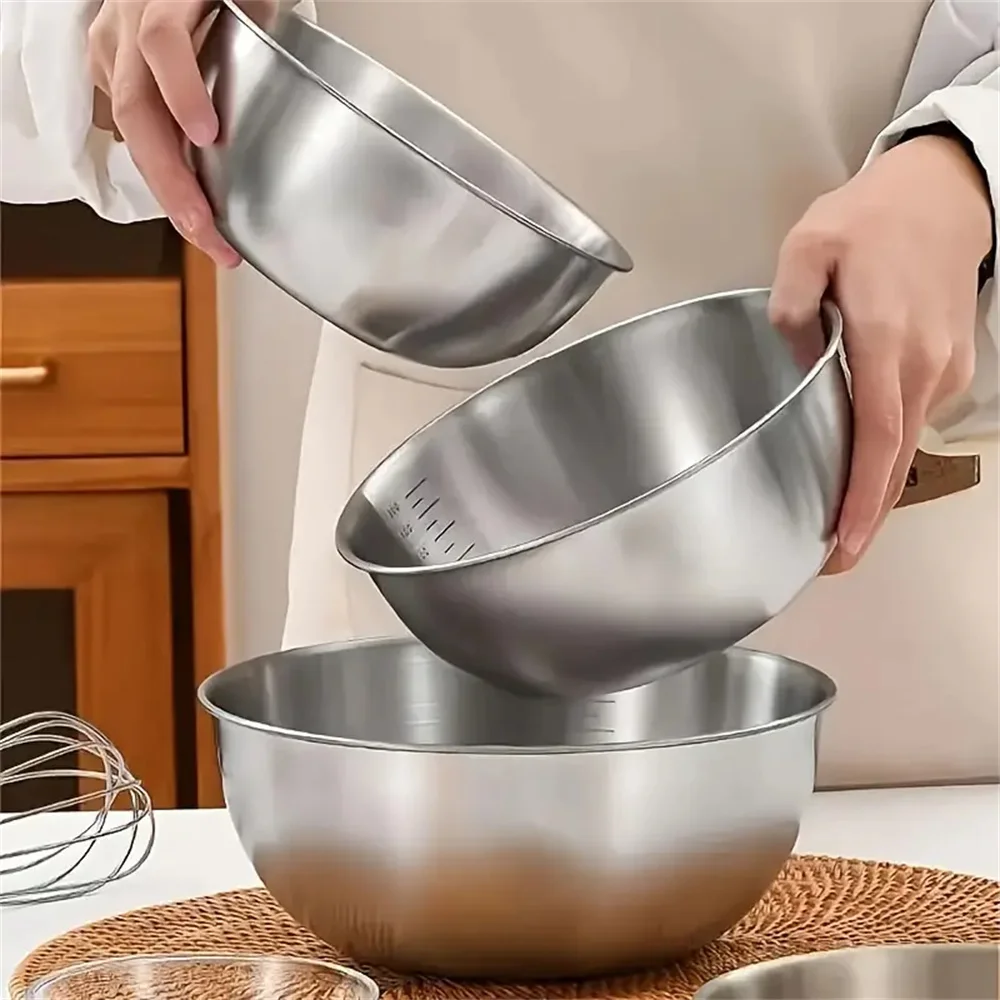 Food Storage Meals - Set Mangkuk Pencampur Baja Tahan Karat