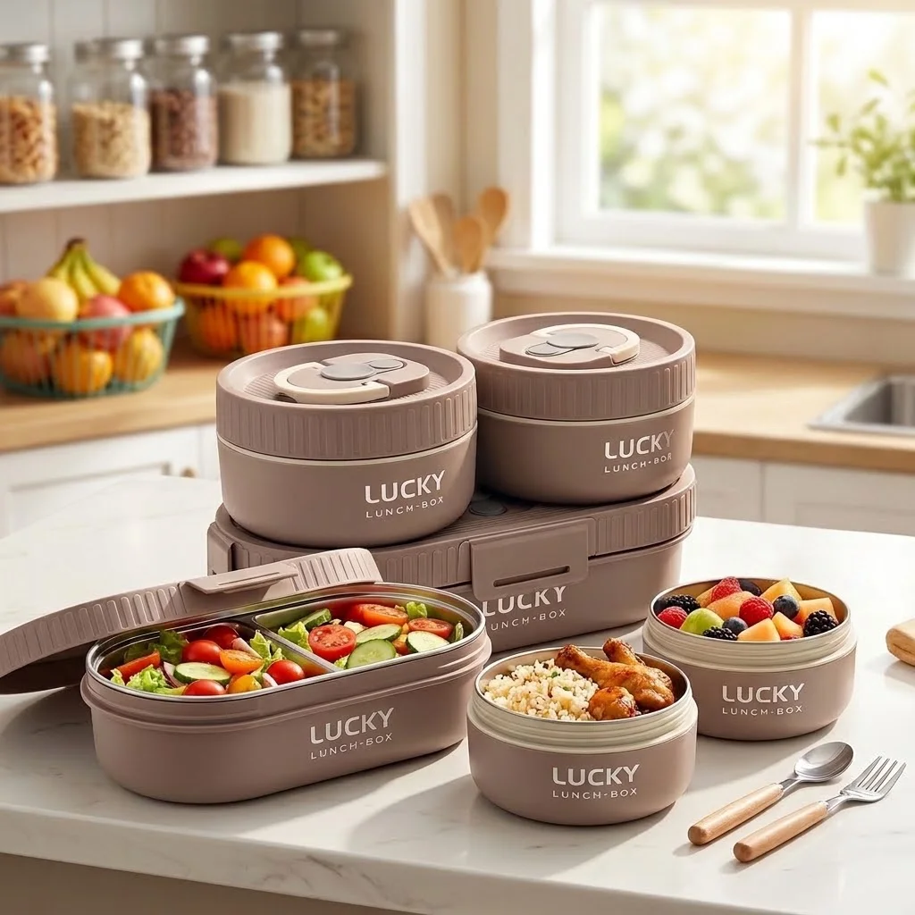 Food Storage With Dividers - Kotak Bekal Bento Baja Tahan Karat