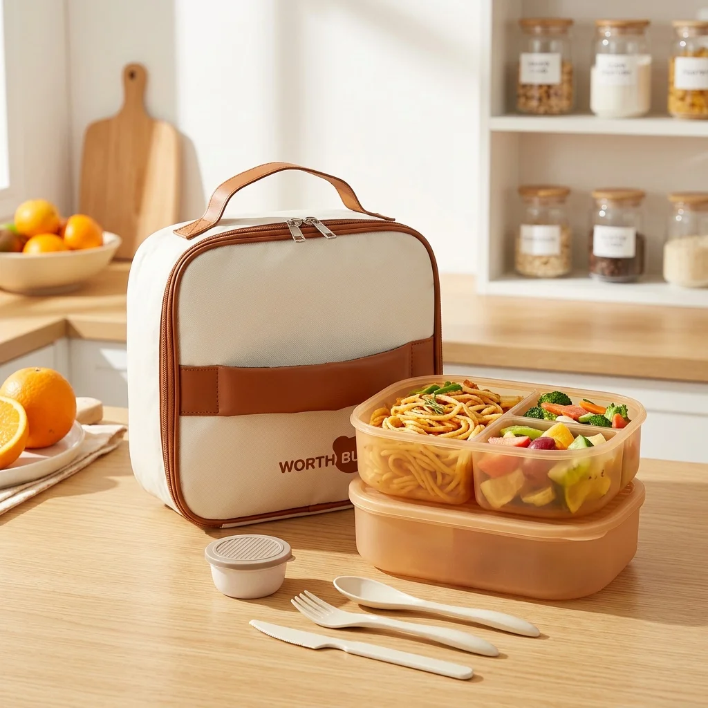 Kotak Bento Plastik yang Dapat - Food Storage With Dividers ulasan dan harga