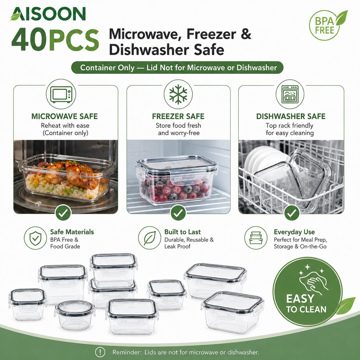 40 buah Set Wadah Penyimpanan  - Food Storage Labels ulasan dan harga