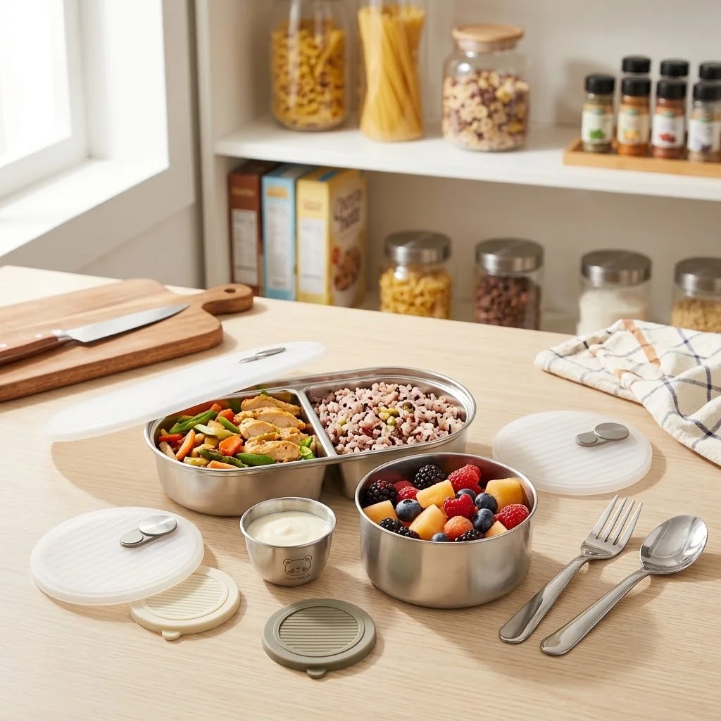 Kotak Makan Siang Bento dari B - Food Storage With Dividers ulasan dan harga