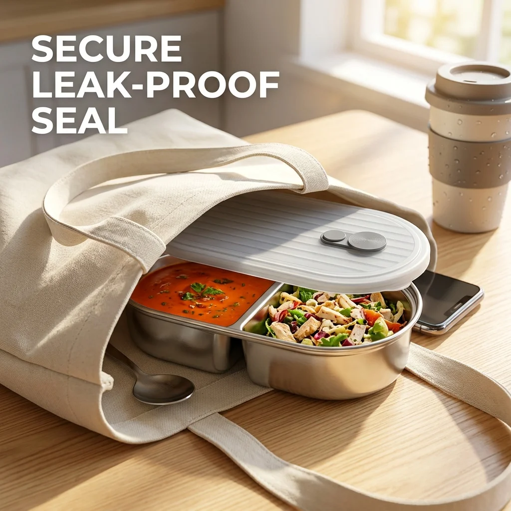 Kotak Makan Siang Bento dari B - Food Storage With Dividers ulasan dan harga