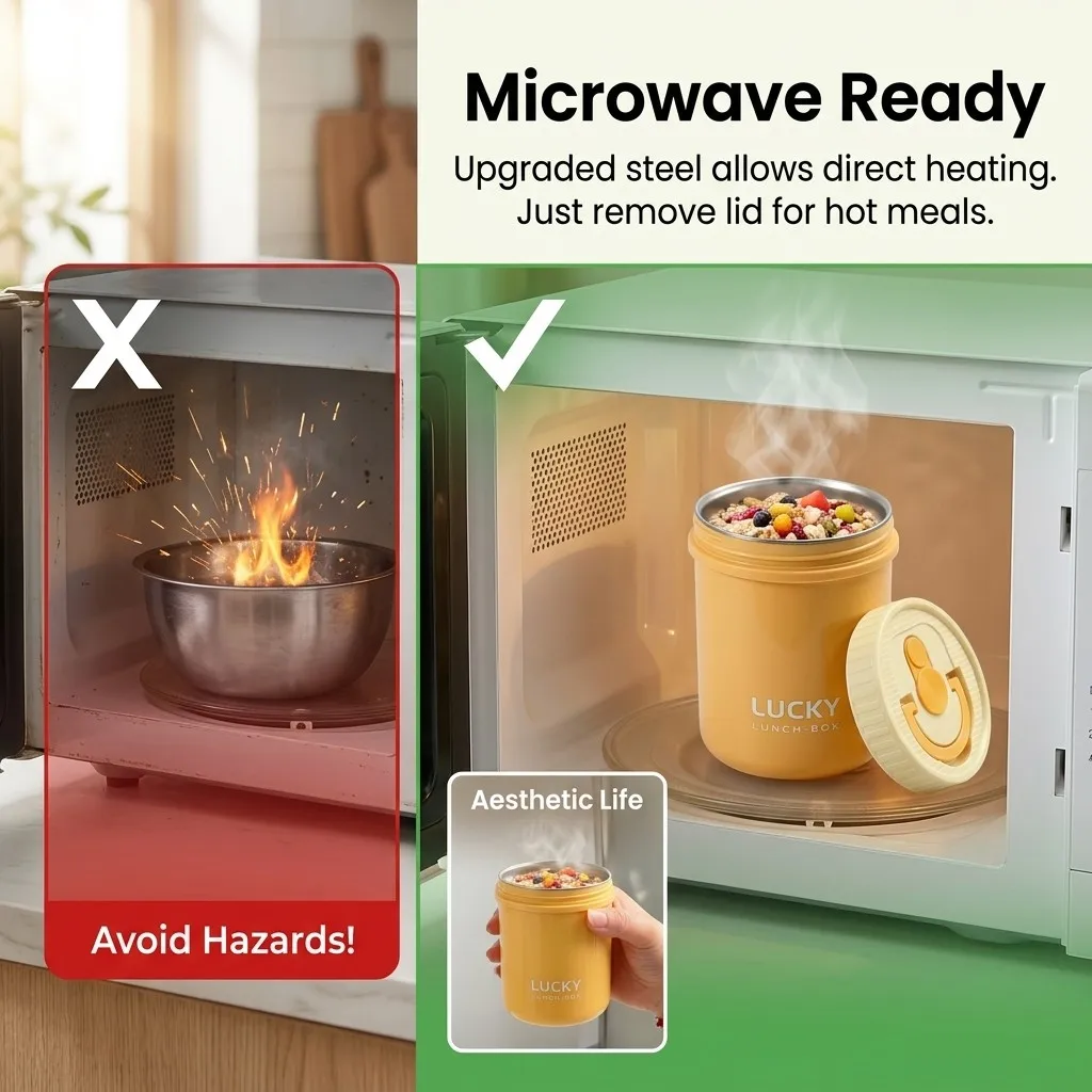 Kotak Makan Siang Baja Tahan K - Food Storage Oven Safe ulasan dan harga