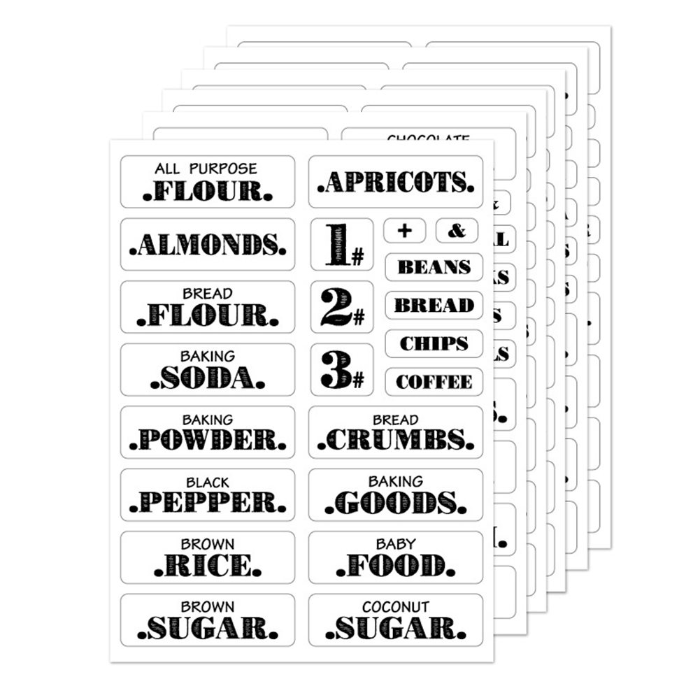 132 Buah Stiker Makanan Dapur  - Food Storage Labels ulasan dan harga
