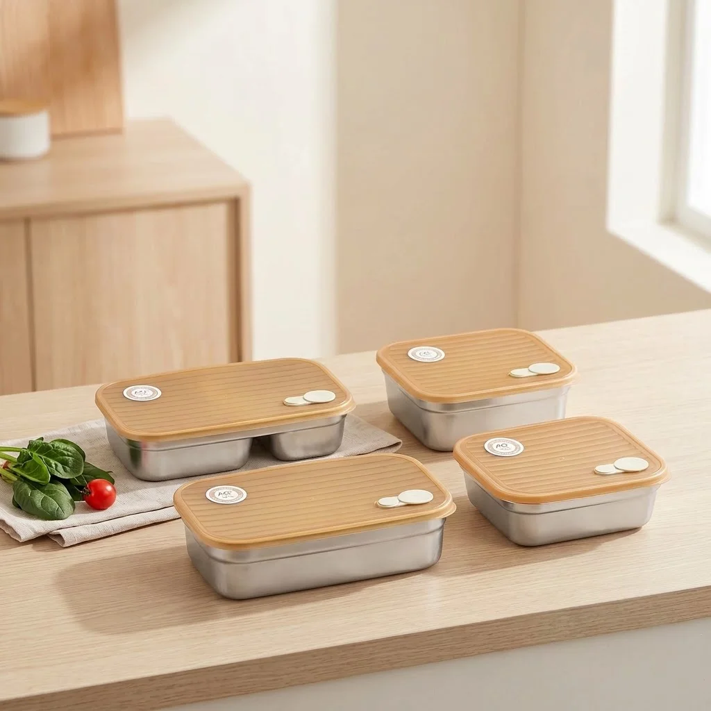 Kotak Bekal Baja Tahan Karat 3 - Food Storage Oven Safe ulasan dan harga