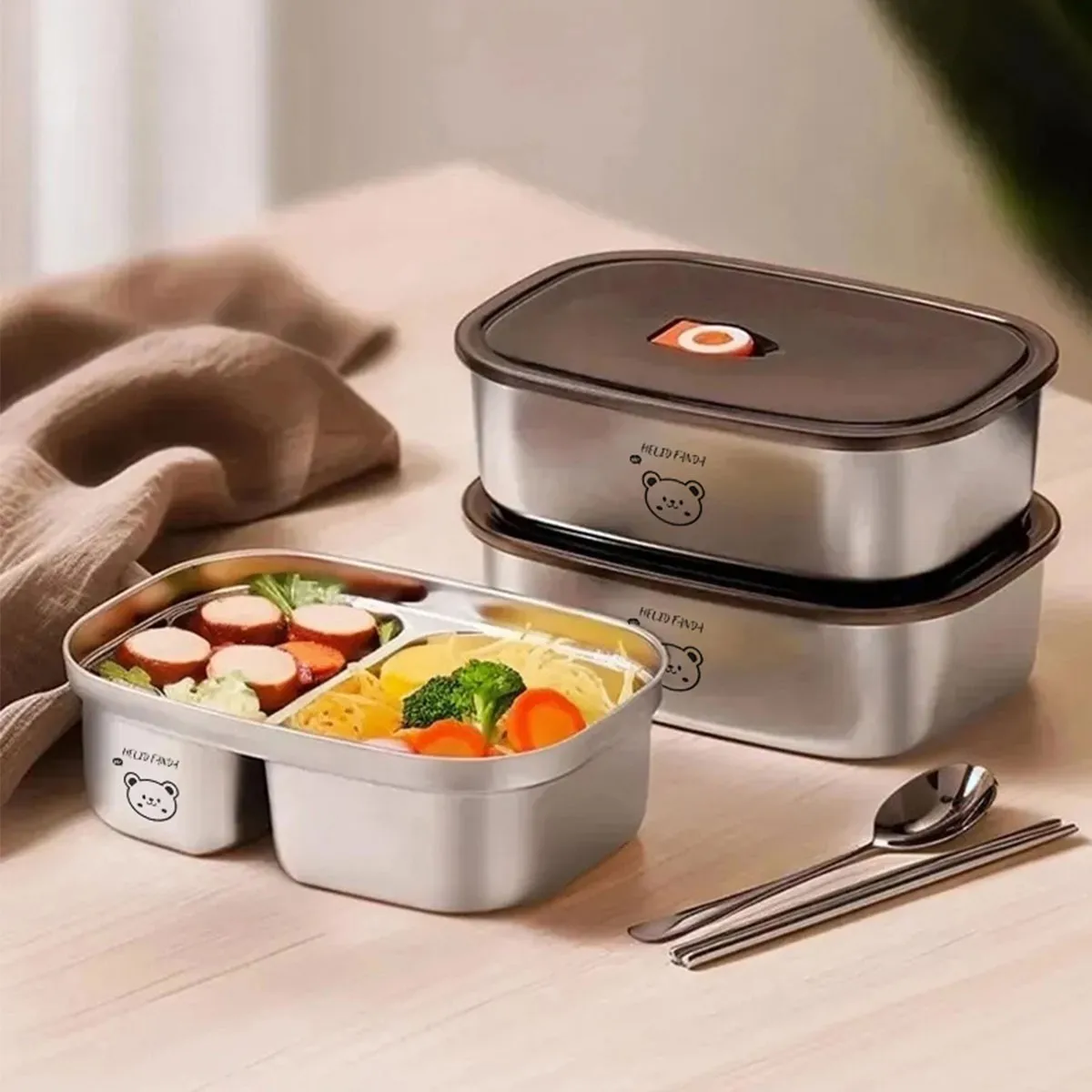 Kotak Bekal Bento Baja Tahan K - Food Storage Oven Safe ulasan dan harga
